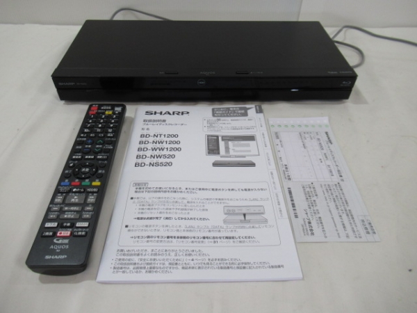 福岡市中央区薬院でSHARP(BD-NS520)ブルーレイレコーダーを買い取りさせていただきました。